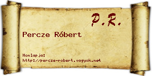 Percze Róbert névjegykártya