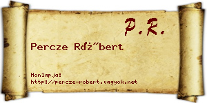 Percze Róbert névjegykártya