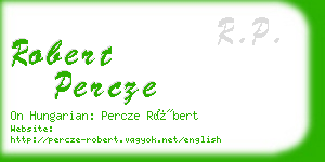 robert percze business card